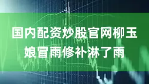 国内配资炒股官网柳玉娘冒雨修补淋了雨
